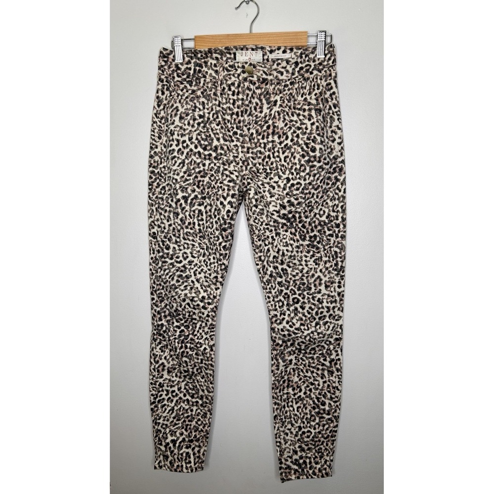 Jen 7 by 7 for all Mankind Women's Ankle Skinny Animal Print Jeans Size 4